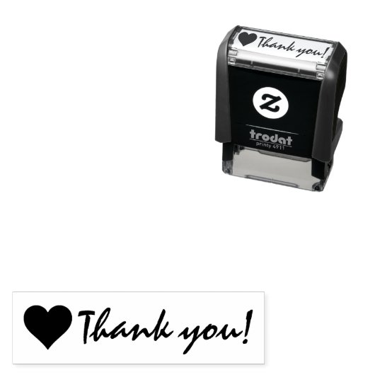 Dank je van harte  zelfinktende stempel (In situ)