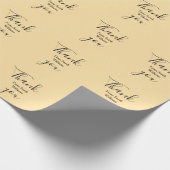 Dank je van voeg naam toe geel Pastel boho bruilof Cadeaupapier (Hoek)