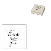 Dank je van voeg naam toe geel Pastel boho bruilof Rubberstempel (Gestempeld)