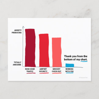 Dank je vanuit de bodem van mijn grafiek ansichtka briefkaart