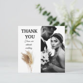 Dank je vanuit onze intieme bruiloft bedankkaart (Staand voorkant)