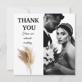 Dank je vanuit onze intieme bruiloft bedankkaart (Voorkant)