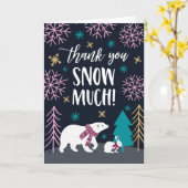 Dank je veel Sneeuw | Winter Wonderland Kaart (Gele Bloem)