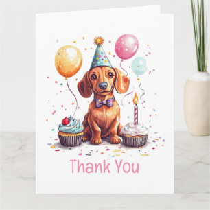 Dank je verjaardag Doxer Hond  Bedankkaart