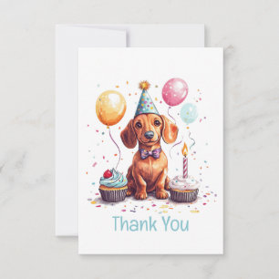 Dank je verjaardag Doxer Hond  Bedankkaart