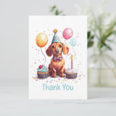 Dank je verjaardag Doxer Hond  Bedankkaart (Staand voorkant)
