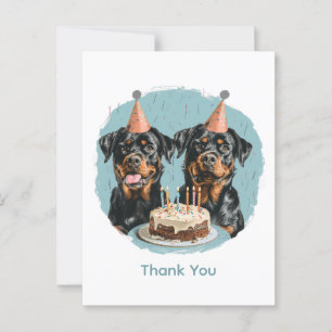Dank Je Verjaardag Rottweiler Honden Briefkaart
