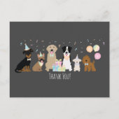 Dank Je Verjaardagsfeest Honden Briefkaart (Voorkant)