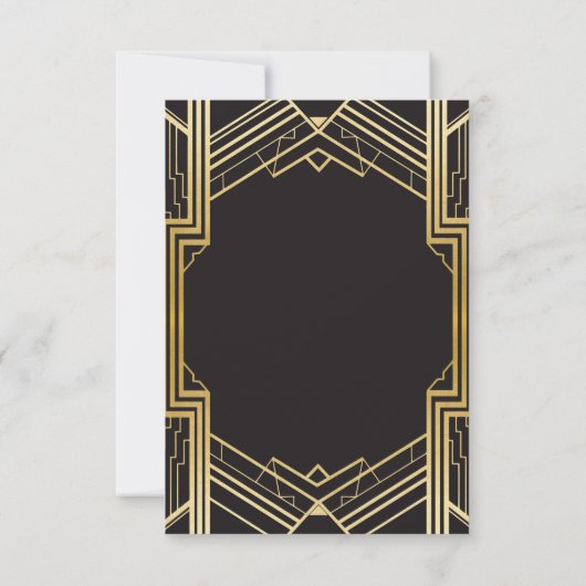 Dank je Verloving Wedding 1920s Party Kaarten (Achterkant)