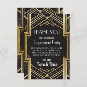 Dank je Verloving Wedding 1920s Party Kaarten (Voorkant / Achterkant)