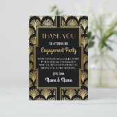 Dank je Verloving Wedding 1920s Party Kaarten (Staand voorkant)
