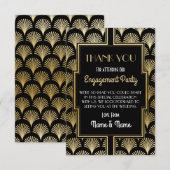 Dank je Verloving Wedding 1920s Party Kaarten (Voorkant / Achterkant)