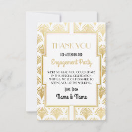 Dank je Verloving Wedding 1920s Party Kaarten