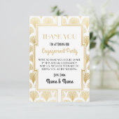 Dank je Verloving Wedding 1920s Party Kaarten (Staand voorkant)