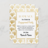 Dank je Verloving Wedding 1920s Party Kaarten (Voorkant / Achterkant)