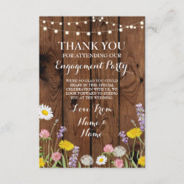 Dank je Verloving Wedding Wild Wood Floral Bedankkaart