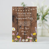 Dank je Verloving Wedding Wild Wood Floral Bedankkaart (Staand voorkant)