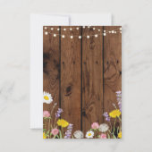 Dank je Verloving Wedding Wild Wood Floral Bedankkaart (Achterkant)