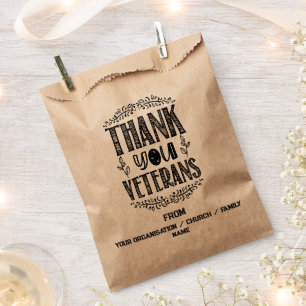 Dank je veteraan Typografie Bedankzakje