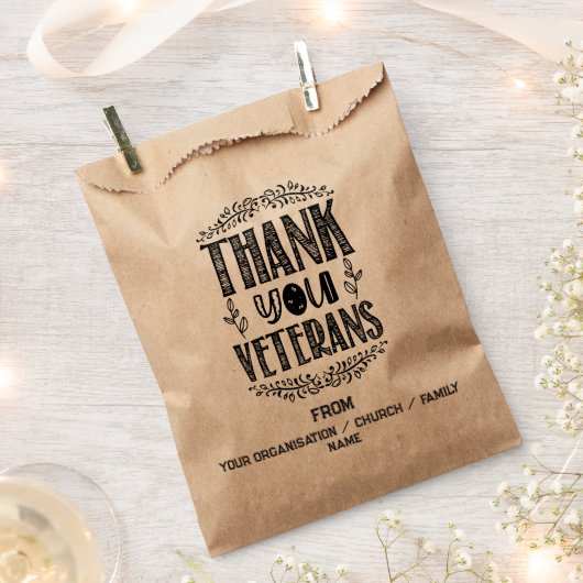  Dank je veteraan Typografie Bedankzakje (Geknipt)