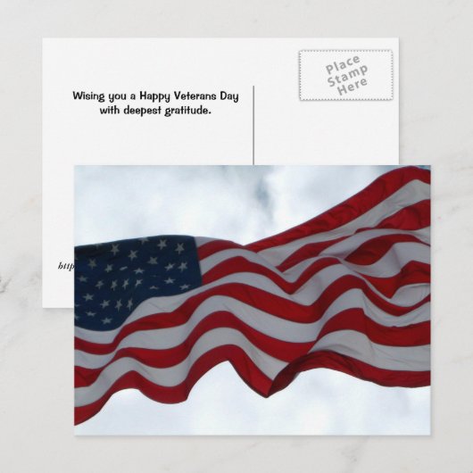 Dank je ... Veteranen Dag Ansichtkaart Briefkaart (Voorkant / Achterkant)