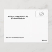 Dank je ... Veteranen Dag Ansichtkaart Briefkaart (Achterkant)