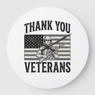 Dank Je Veteranen Vintage Vlag Soldaat T-shirt Des Grote Klok