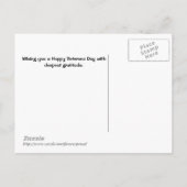 Dank je ... Veterans Day-ansichtkaart Briefkaart (Achterkant)