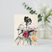 Dank je Vintage stijl Briefkaart (Staand voorkant)