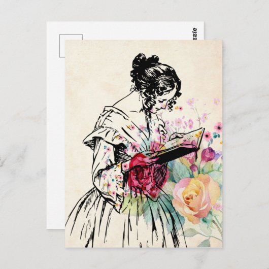 Dank je Vintage stijl Briefkaart (Voorkant / Achterkant)