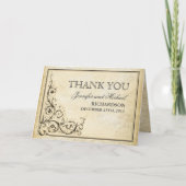 dank je vintage versieringen kaart (Voorkant)