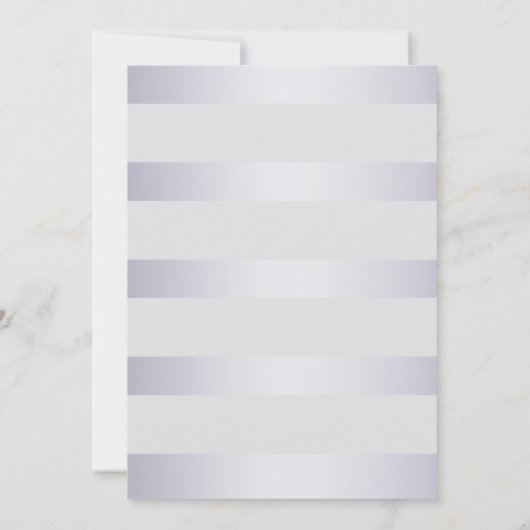 Dank je - Violet Silver Shimmer Stripe Monogram2 Bedankkaart (Achterkant)