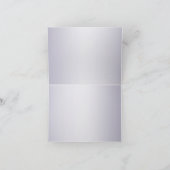Dank je | Violet Silver Shimmer Stripes Monogram Notitiekaartje (Binnen)
