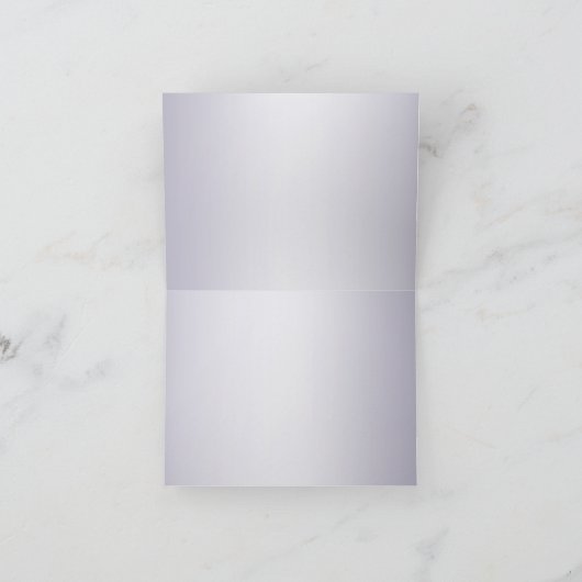 Dank je | Violet Silver Shimmer Stripes Monogram Notitiekaartje (Binnen)