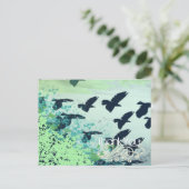 Dank je - Vliegende vogels - Briefkaart (Staand voorkant)