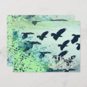 Dank je - Vliegende vogels - Briefkaart (Voorkant / Achterkant)