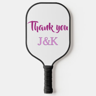 Dank je voeg koppel naam initiaal letter PURPER PI Pickleball Paddle