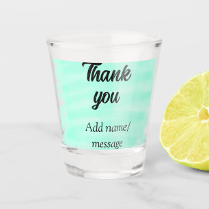 Dank je voeg naam bericht eenvoudig stijlvol kalli shot glas