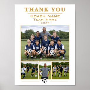Dank je voetbalteam coach cadeau poster