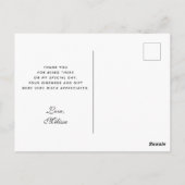 Dank je voor afgestudeerde verpleegkundige met rod briefkaart (Achterkant)