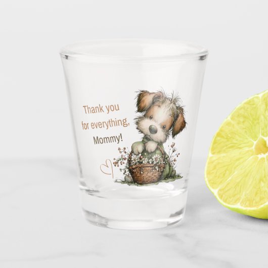 Dank je voor alles, mama! shot glas (Voorkant)