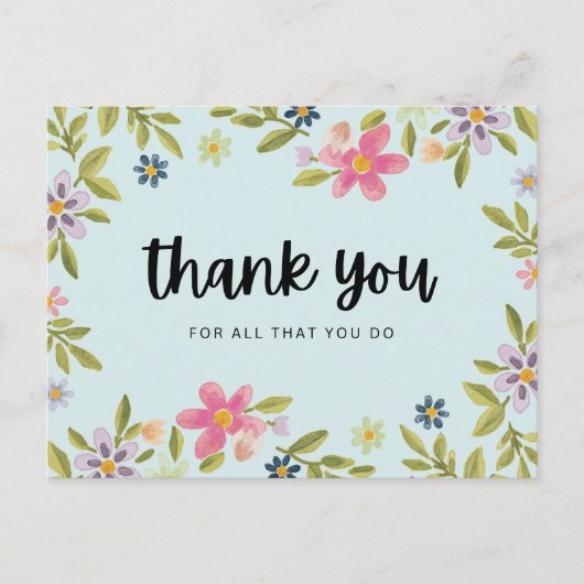 Dank je voor alles wat je doet briefkaart (Voorkant)