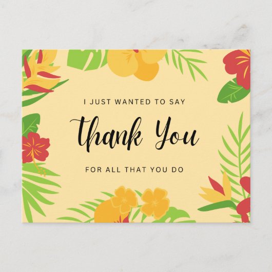 Dank je voor alles wat je doet briefkaart (Voorkant)