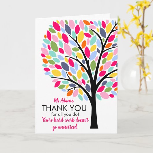 Dank je voor alles wat je doet. kaart (Gele Bloem)