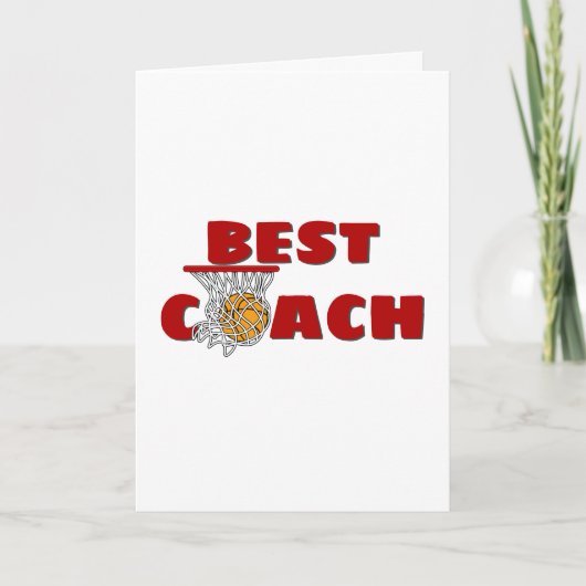 Dank je voor Basketball Coach Kaart (Voorkant)