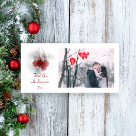 Dank je voor Bevroren Rode Bessen Bedankkaart