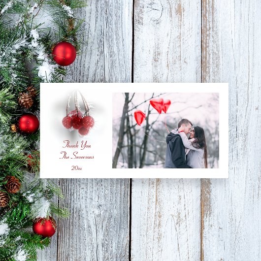 Dank je voor Bevroren Rode Bessen Bedankkaart