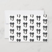 Dank je voor Black Bow Franse Bruidsch Shower Bedankkaart (Achterkant)
