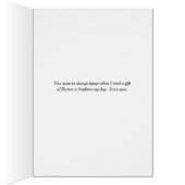 Dank je voor Bloemen Mama, kaart. Perzik Bloemen (Binnen (Rechts))