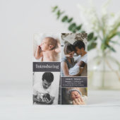 Dank je voor de aankondiging van de baby briefkaart (Staand voorkant)